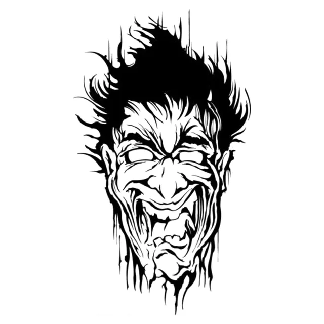 Cheap 11.1cm*19cm Zombie Fashion Decor Vinyl Car-Styling Stickers Decals Black/Silver S3-6023