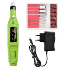 1 набор, профессиональный Электрический маникюрный набор, электрическая ручка для дизайна ногтей, педикюр, 6 бит, инструменты для ногтей