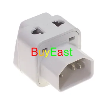 

(10 Lot) PDU IEC320 C13 to C14 Plug Universal to IEC60320 C14 Male Plug Adapter 2 Multi