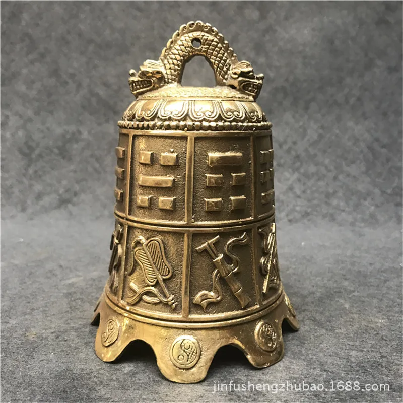 Collect ancient hand hammering Chinese brass old dragon pressure clock decorative copper tools wedding free shipping | Дом и сад