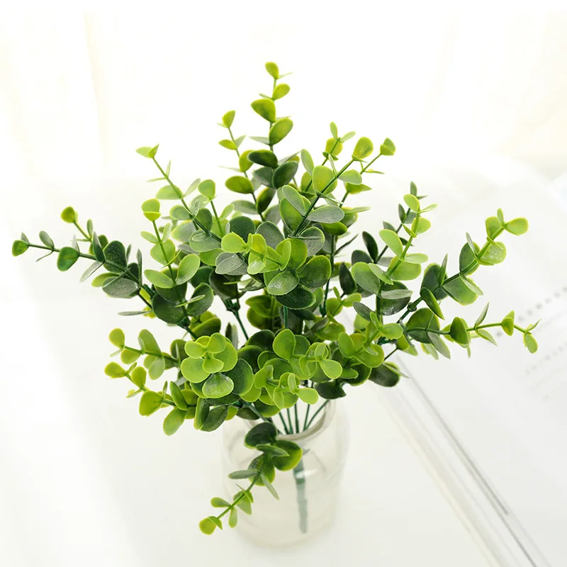 

Simulation Eucalyptus Plastic Water Grass Artificial Green Plants Bonsai Flower Arrangement Wedding Home Table Decoration 52807
