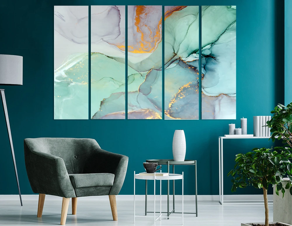 

Large Abstract Canvas Paintings Marble Pattern Wall Art Room Decor Modern Posters Home Decoration Mural Living Room Wall Picture