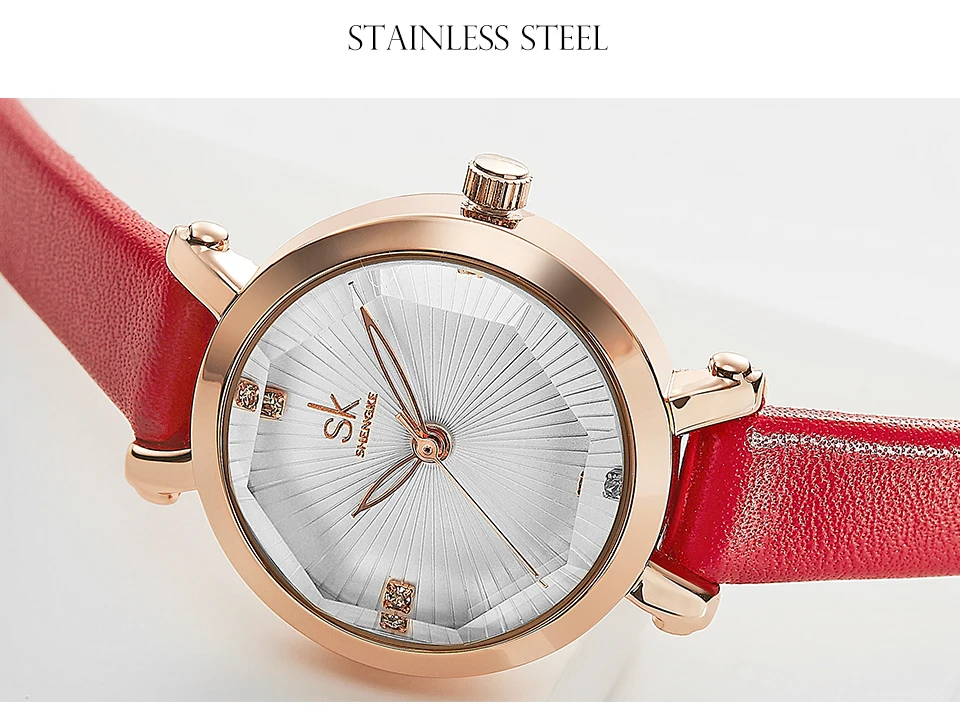 couro feminino relógio de quartzo reloj mujer