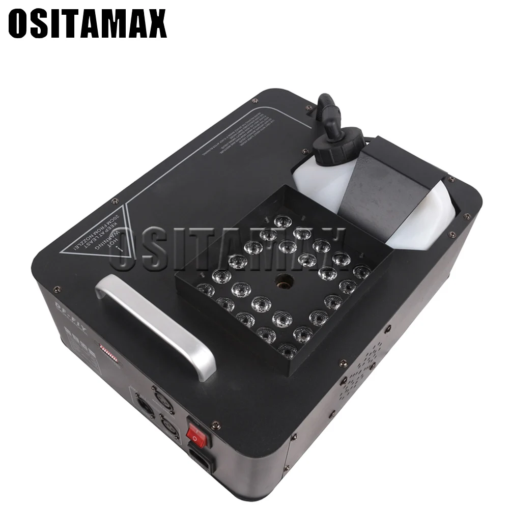 

Remote control LED 1500W 24x3W Fog Smoke Machine Remote RGB/color mixing Smoke ejector LED DJ Party Stage Light Fog Machine