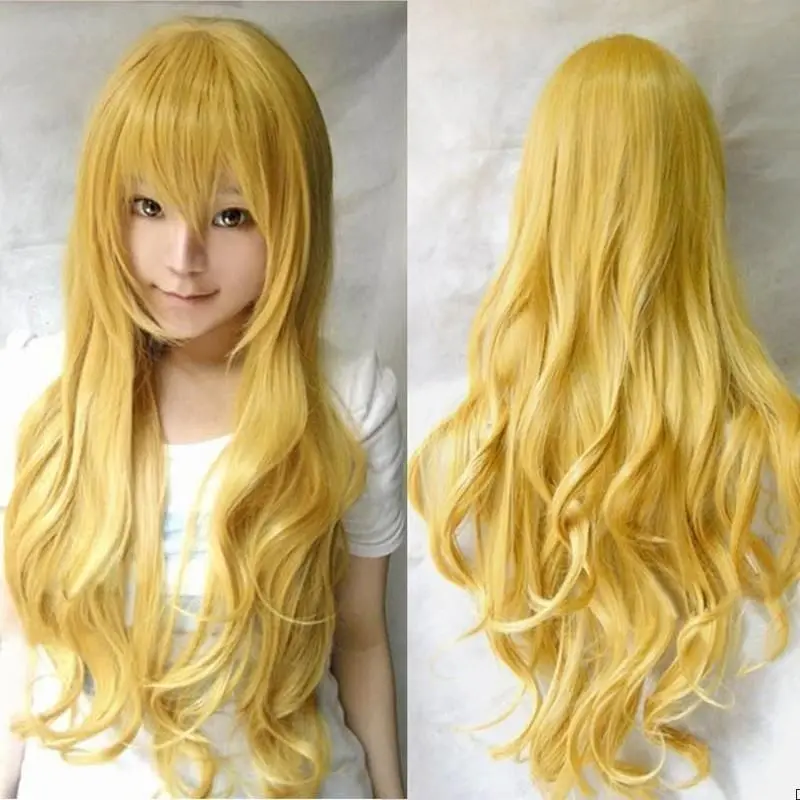 Wholesale price Hot Sell TSC ^^^^^Fashion yellow long wavy wig Wigs |