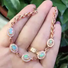 Натуральный зеленый перидот браслет натуральный многоцветный опал элегантные круглые браслеты 925 серебряный браслет женские модные вечерние ювелирные изделия