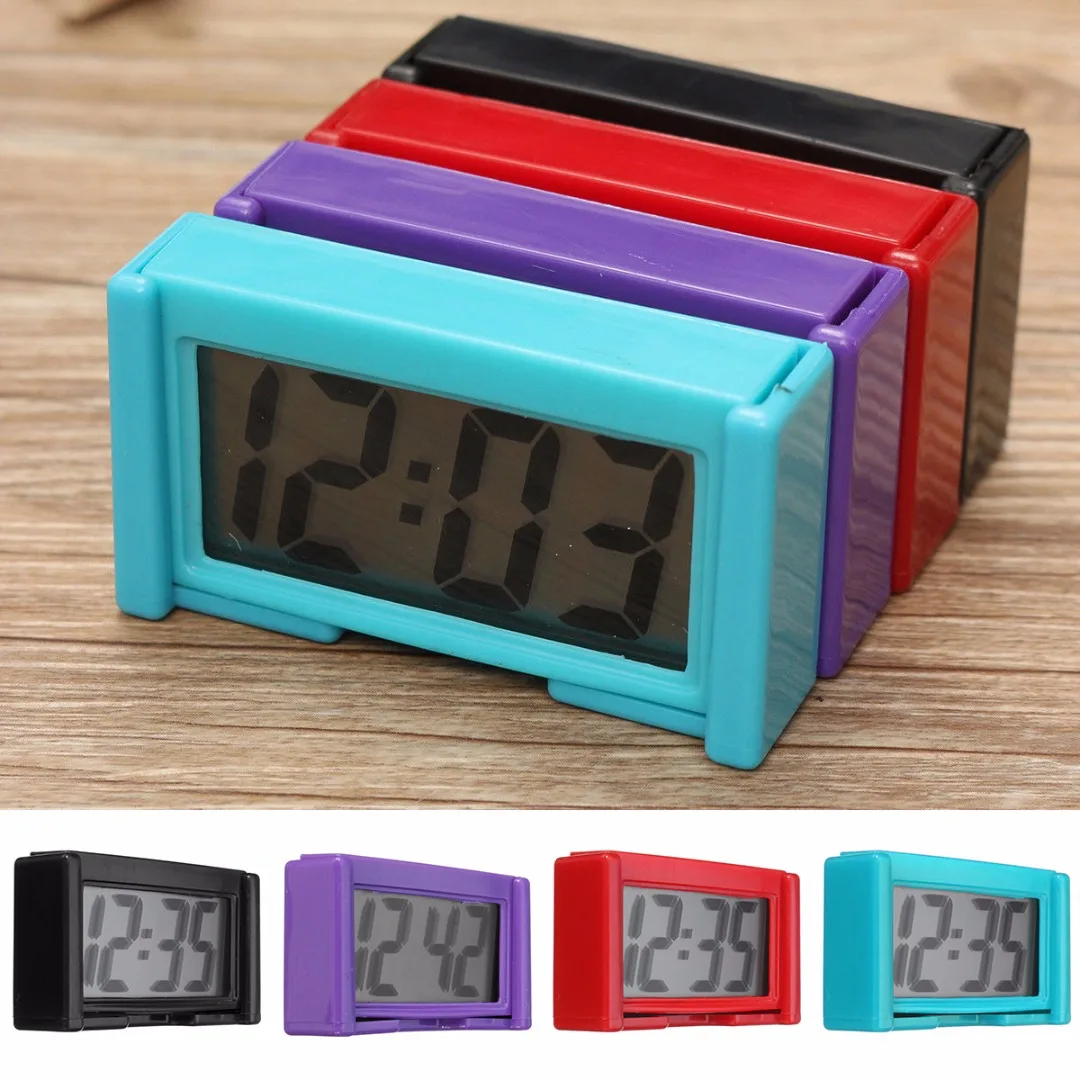 JX-LCLYL LCD Screen Digital Car Dashboard Clock Desk Time Adsorption Bracket Home Office