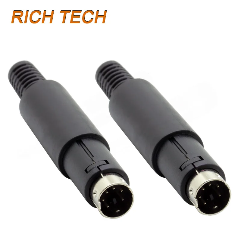 Buy 12pcs/lot 6 Pin MINI DIN Male Plug Wire Connector