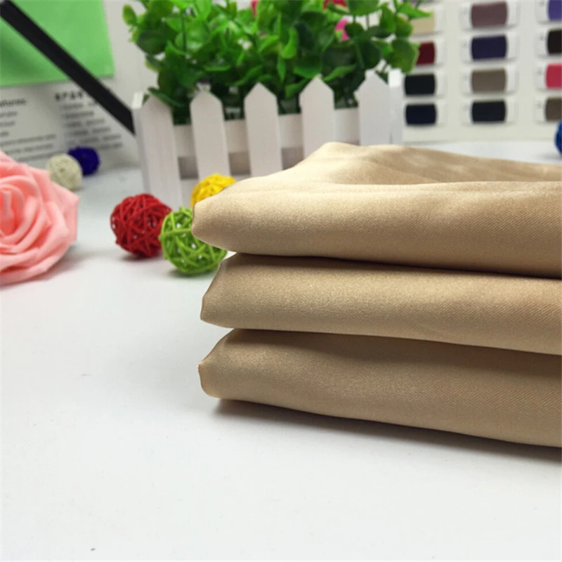 

Good Reputation Factory Price Champagne Color 100% Polyester Cheap Satin Charmeuse