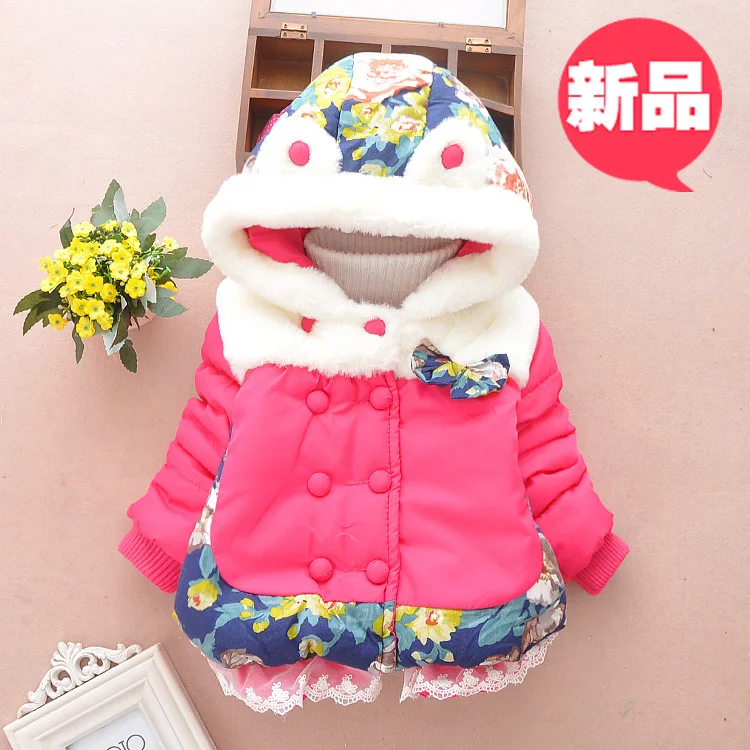 Niños niñas abrigo de invierno chaqueta gruesa 0 1 2 3