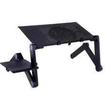 Portable Adjustable Laptop Stand Lapdesk Aluminum Desk Laptop Holder Bed Table For Ultrabook Netbook Tablet With Mouse Pad orico aluminum mouse pad with 1 5mm aluminum