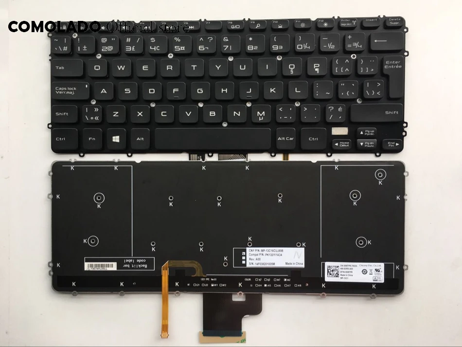 CF Canada-French laptop keyboard For DELL XPS 14 15 XPS14 XPS15 L421X L521X L421 L521 black with backlight Layout | Компьютеры и офис