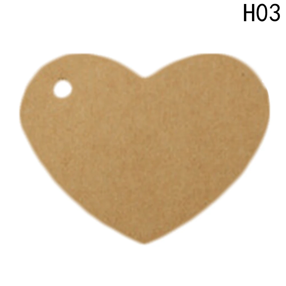 OSS0960H03 50 шт./компл. черный/белый/коричневый звезда и в форме сердца, из Бумаги Sticky заметки карта Label чемодан метки школы офисные принадлежности - Цвет: OSS0960H03