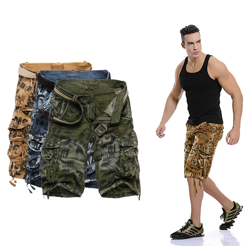

2019 New Camouflage Loose Cargo Shorts Men Cool Camo Summer Men's Short Pants Casual Military Shorts Plus Size Brand Clothing