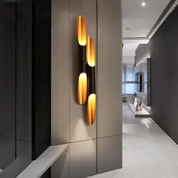 IKVVT Post-современный золотой настенный светильник арт-деко черный алюминиевый спинномозговой канал настенный светильник для гостиной