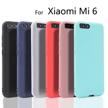 Xiaomi mi 6 mi 6 5,15 дюймов матовый яркий однотонный Силиконовый ТПУ мягкий чехол для Xiaomi mi 6 mi 6 Ультратонкий чехол