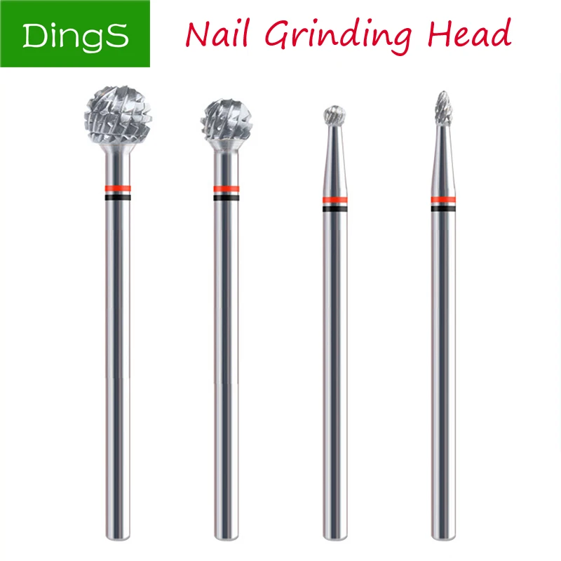 

1pcs 2.35mm Shank Tungsten Carbide Steel Grinding Head Nail Drill Bits Carving Burrs Electric Manicure Machine Accessories Tools
