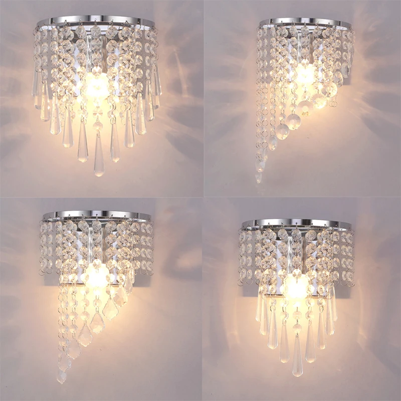 modern crystal wall lights