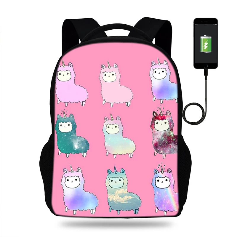 llama book bag