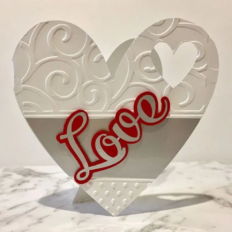 

Heart letters love Metal Die Cutting Dies For DIY Scrapbooking Photo Album Decorative Embossing Folder Die Cut