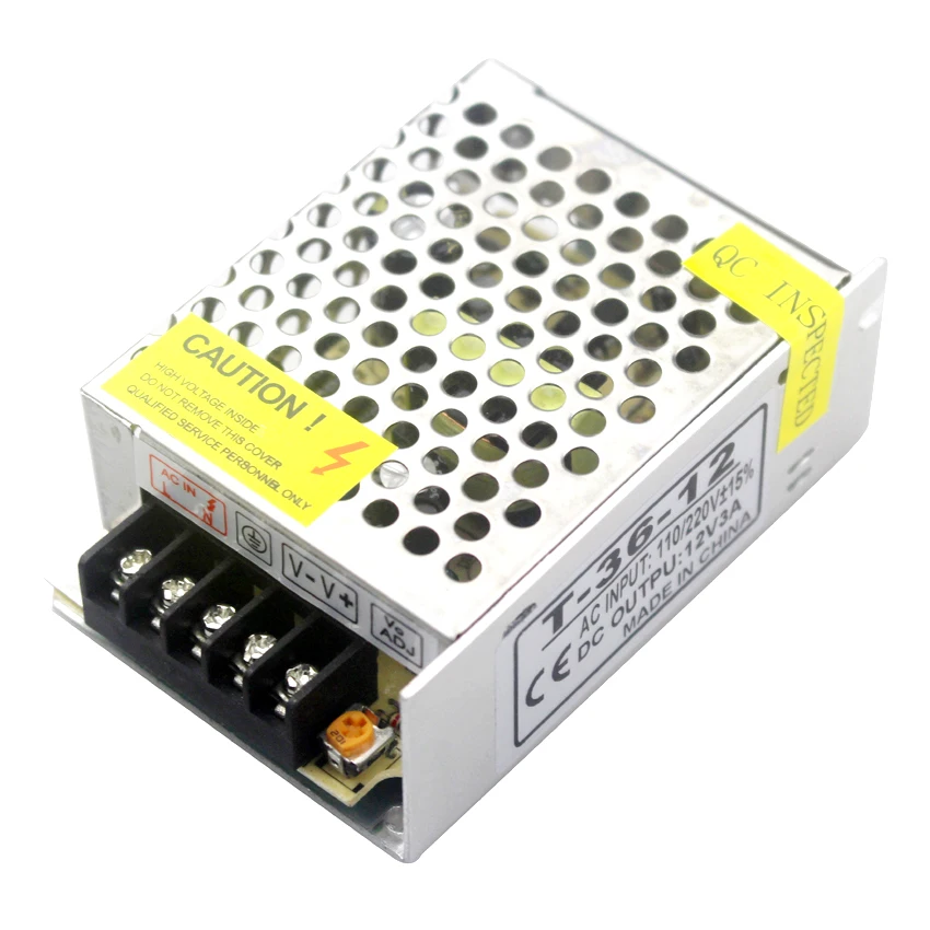 Импульсный Светодиодный источник питания 12 v 3a 36w AC 220v to 12 v DC источник питания 12 v Fuente De Alimentacion