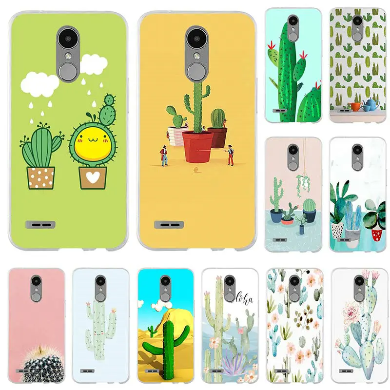 

Slim Silicone Soft TPU Phone Cases LG G2 G3 Mini G4 G5 G6 K4 K7 K8 K10 2017 V10 V20 V30 Nexus 5X Coque Fundas Cartoon Cactus Art