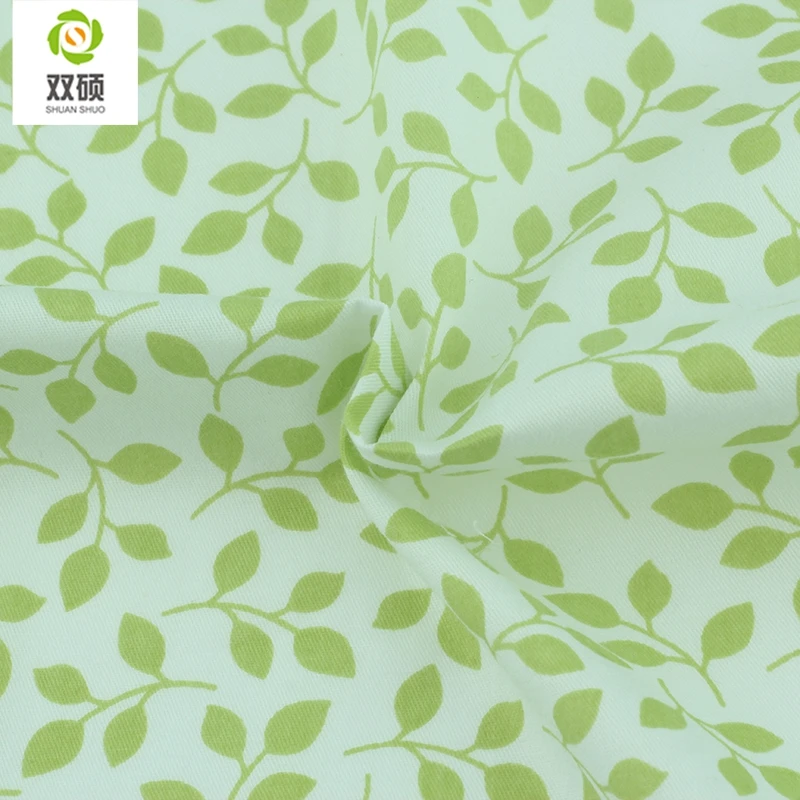 Shuanshuo Fresh Green Group Fat Quarter Patchwork Cloth Sewing Different Sizes 100% Cotton Meter Fabric 40*50CM 5PCS/LOT