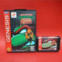 Игра Черепашки бойцов 16 бит MD карты с розничной коробкой для Sega megadrive Видео игровой консоли системы
