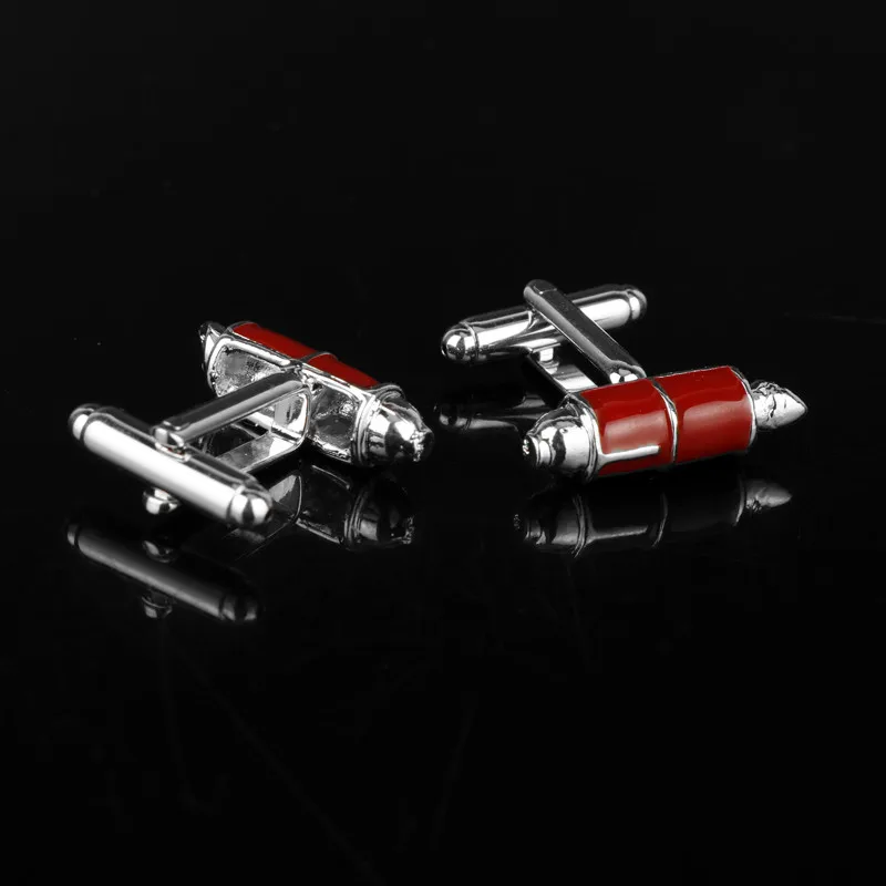 Fashion Jewelry Capsule Shaped Cufflinks for Shirts Business Suit Cuffs