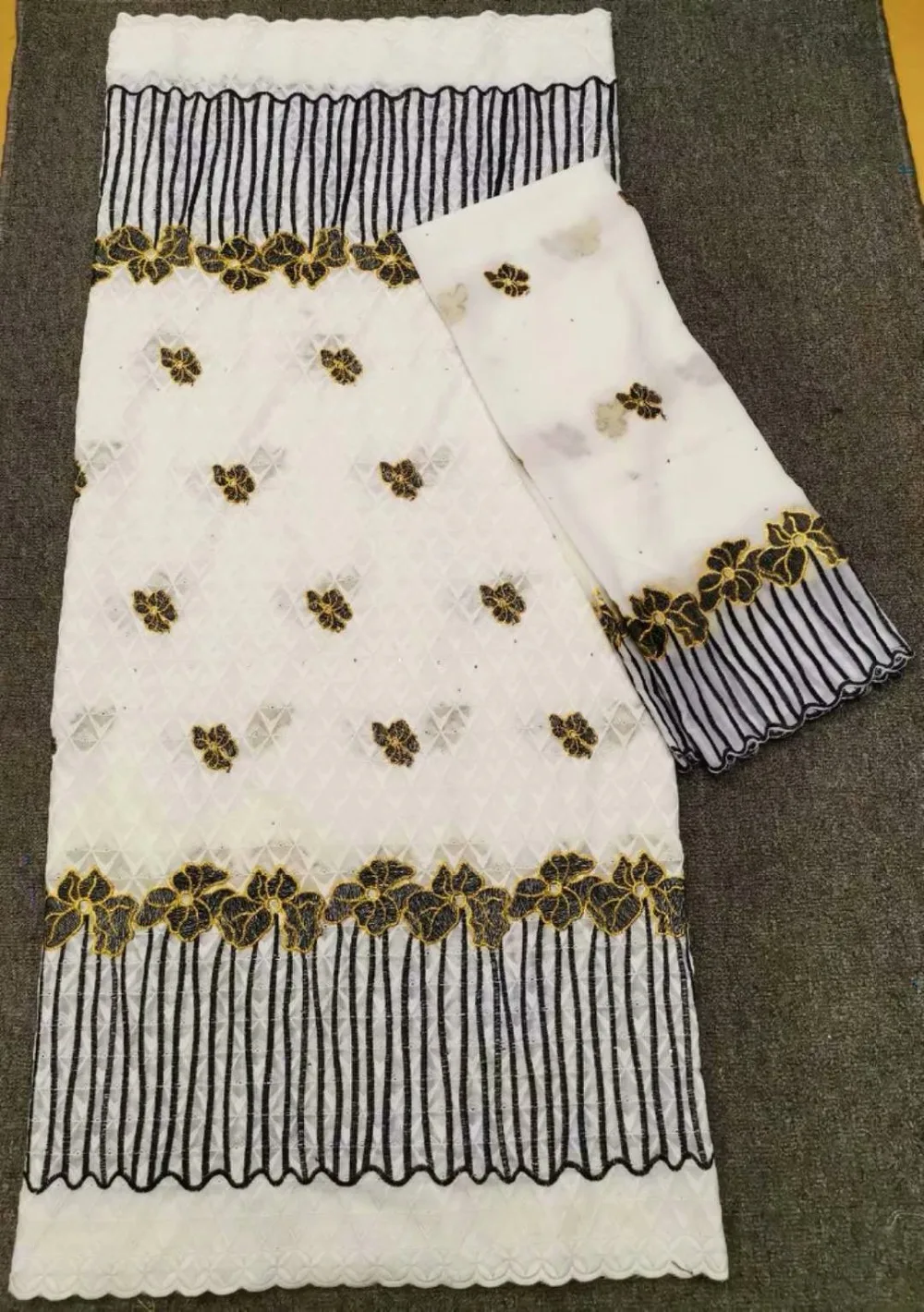 

Soft African Dry Lace Fabric Swiss Voile With Stones Swiss Cotton Lace High Quality 2019 White Lace Fabrics For Wedding