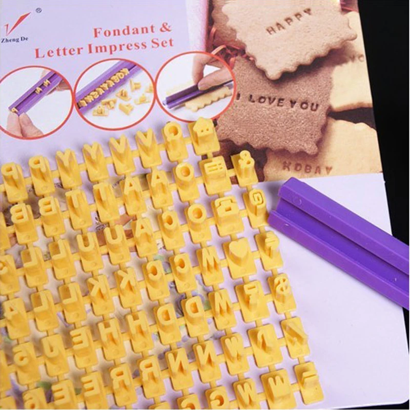 

Biscuit Cookie Mould English Alphanumeric Seal Cookies Press Stamp Embosser Cutter Fondant Mold Printing Stamps Baking Tools