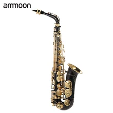 Ammoon bE Alto саксофон латунный лакированный Золотой E плоский Sax 82Z тип ключа духовой инструмент с чистящей щеткой