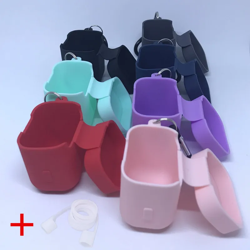 

Earphone Case For Xiaomi Airdots Pro Charging Box For Xiaomi Air TWS Silicone Protective Cover+Anti-lost Strap+Carabiner Hook