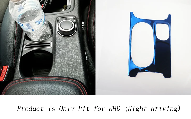 B Model Blue Для Mercedes Benz A GLA CLA класс W176 X156 C117 LHD RHD держатель для стакана с водой в салон Чехлы наклейки Панель рамка отделка автомобиля Стайлинг - Название цвета: B Model Blue