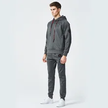 Весна новая мужская повседневная одежда, свитер костюм спортивная одежда. тяжелый костюм с шапочкой и защитой, теплая Повседневная одежда зимой