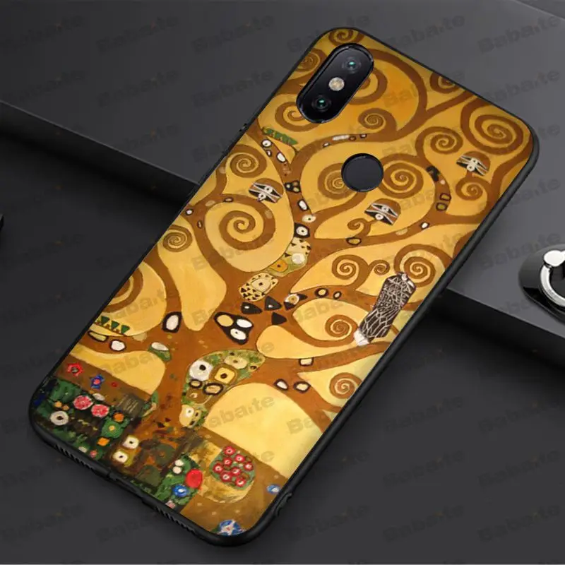 Babaite Kiss by Gustav Klimt дизайн черный ТПУ мягкий чехол для телефона redmi 5 plus 5A 6pro 4X note5A note4x note7 6A чехол
