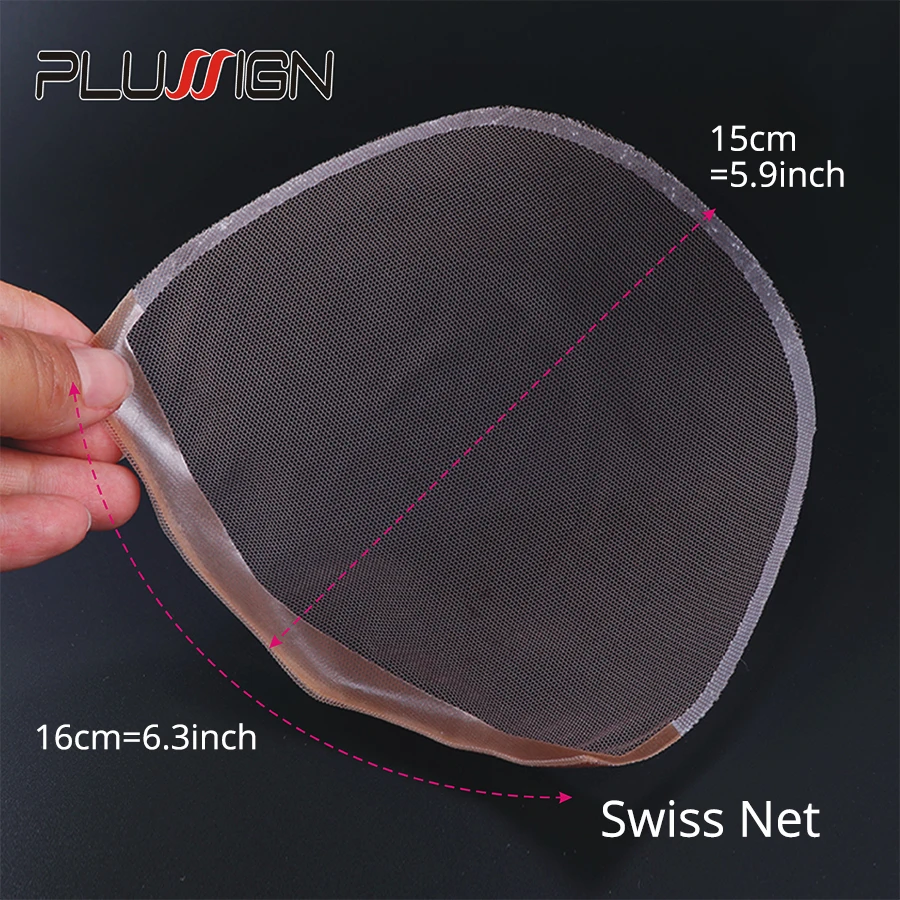 Plussign 1Pcs/ Mono Hairnet For Making Wig Lace Wig Toupee U Part Skin Beige/Brown Color Lace Hairnet Material For Wig Caps