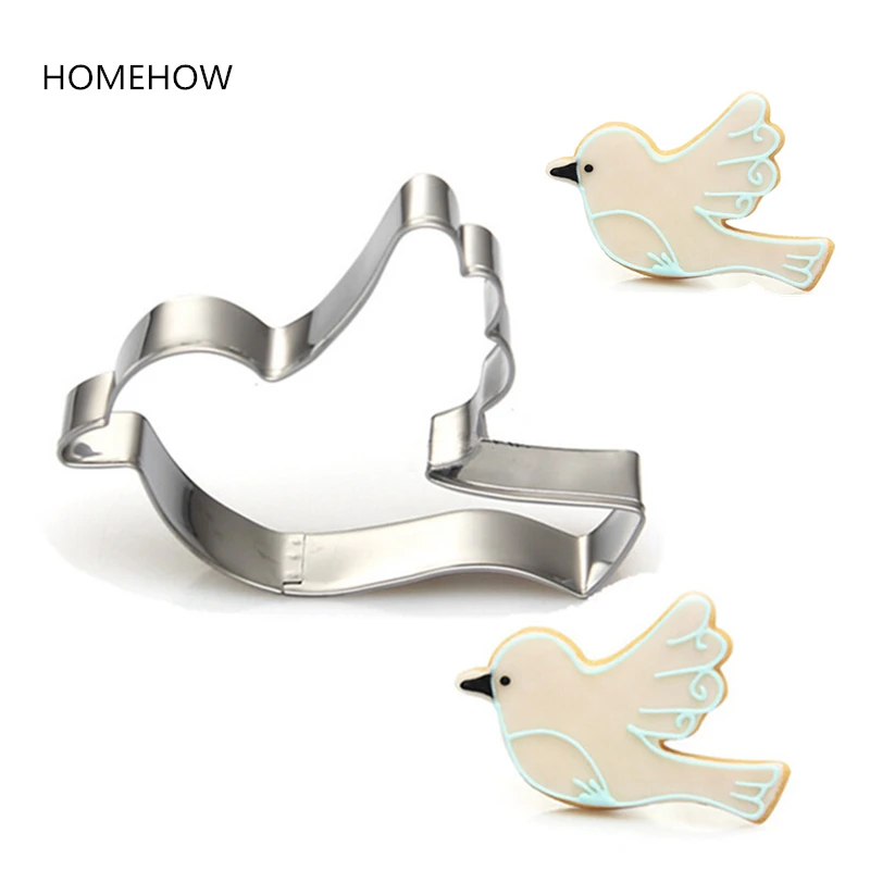 

1PC Animal Series Peace Pigeon Cookie Cutter 10*7cm Stainless Steel Fondant Decorating Tools DIY Baking Biscuit Cutting Mold