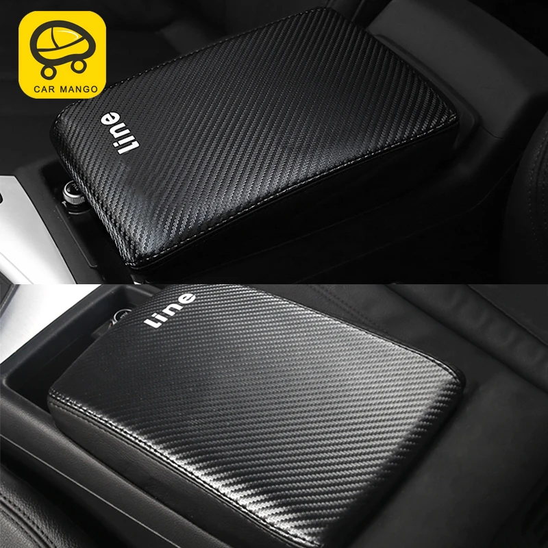

CarManGo for Audi A4 B9 2017 2018 Car Care Armrest Box Protector Cover Leather Mat Pad Cushion Interior Accessories