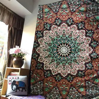 

Mandala style plaisley wall hanging cloth ,multi-function tapestry 150*200cm, table cloth,bed cover,coffee bar decorative cloth