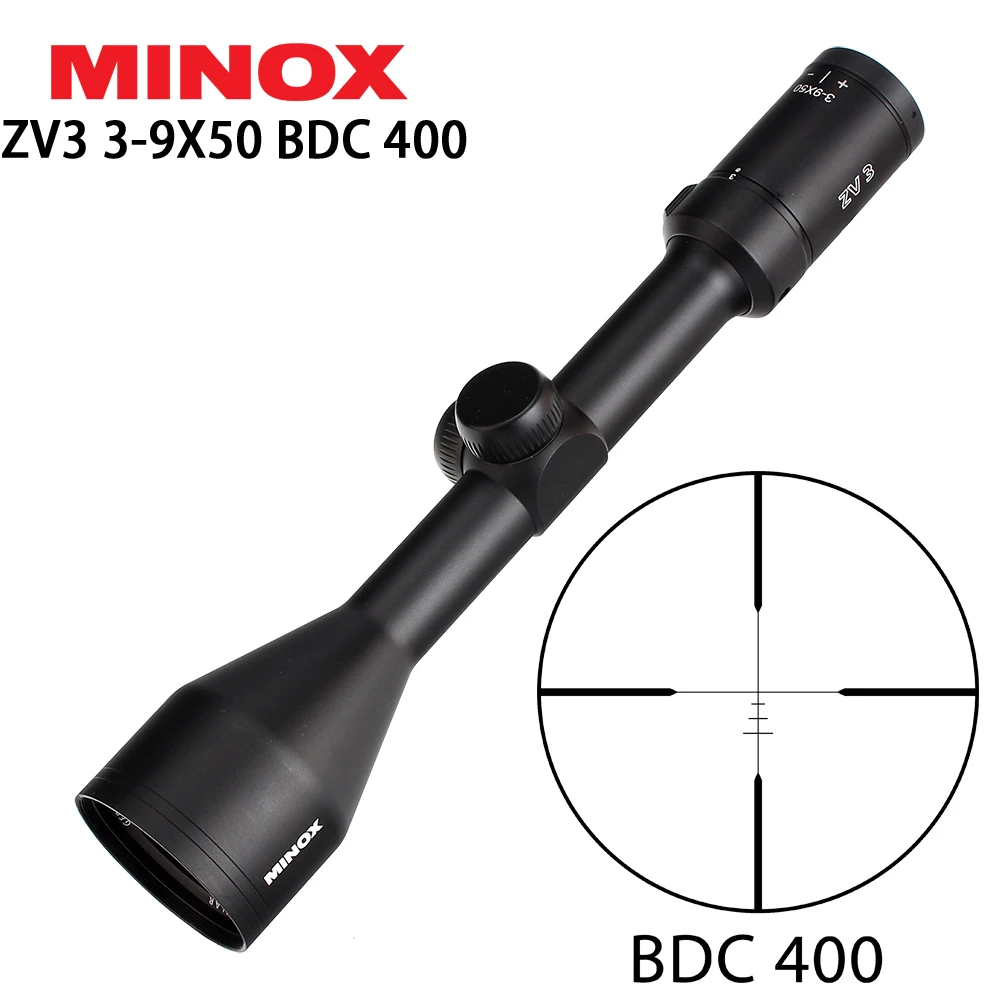 MINOX ZV 3 3-9X50 BDC 400 сетка Охотничья винтовка прицел 1 дюймов трубка длинный глаз рельеф тактический оптический прицел оптические прицелы