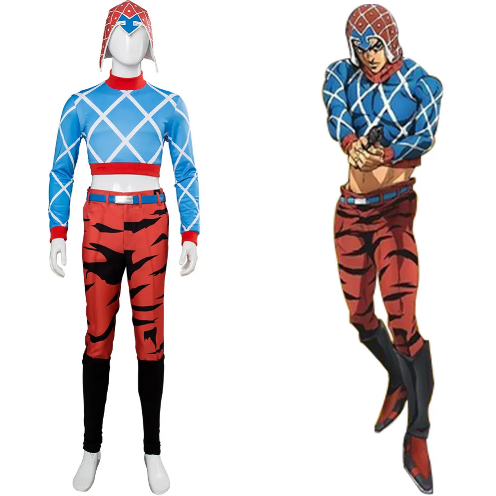 Golden Wind Guido Mista Cosplay Costume Uniform Suit JoJo/'s Bizarre Adventure