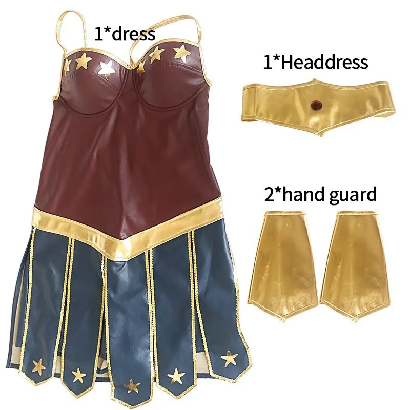 Wonder Woman Cosplay Costumes Adult Justice League Supper Hero Costume Christmas Halloween Sexy Women Fancy Dress Diana Cosplay