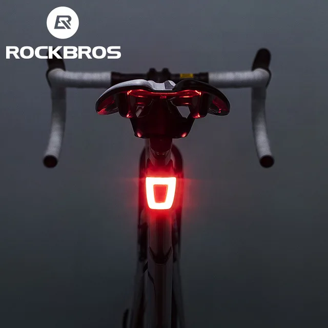 

ROCKBROS Bike Light USB Rechargeable Rainproof Cycling Helmet Taillight Night Riding Rear Warning Lamp Bicycle Seatpost Light