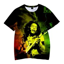 Футболки Bob Marley, футболка для мужчин и женщин, Детская футболка с 3d принтом