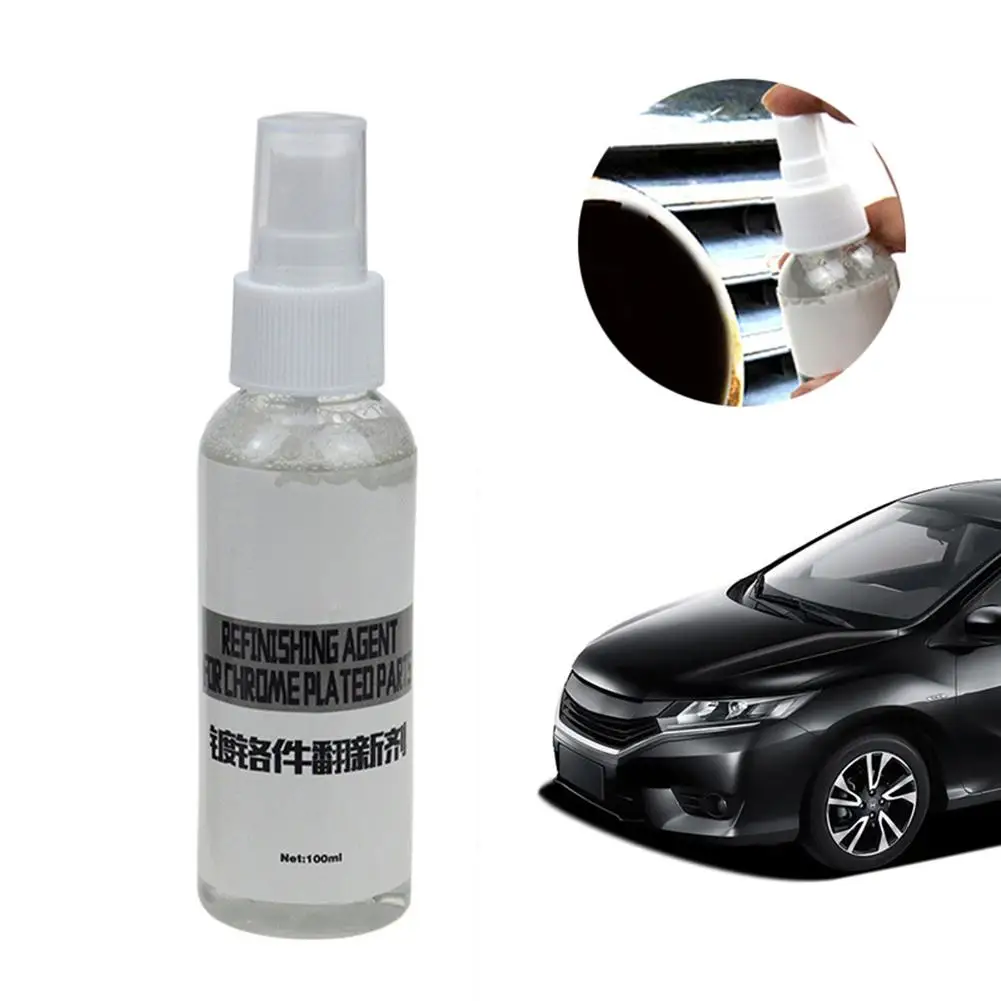 Car Refurbishment Agent 100ML Car Logo Rust Metal Bright Strip Cleaning Brightener Renovation Chrome Plating Retreading Agent best car wax for black cars