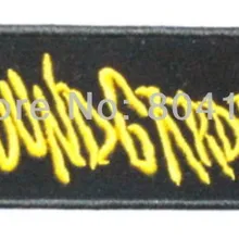 Soundgarden золотистым логотипом гранж Music Band Вышитые Утюг на и пришить патч Heavy Metal Нестандартная конструкция Патч доступен