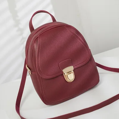 Корейский стиль, рюкзак для девочек,, модный, многофункциональный, маленький рюкзак, женская сумка через плечо, ручная сумка, женский рюкзак, школьная сумка - Цвет: Красный