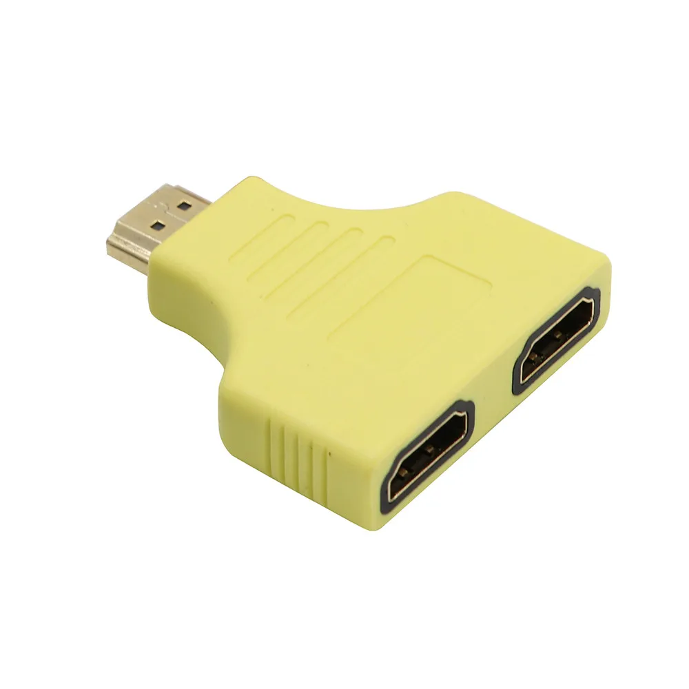 

New 1080P multiple Colour HDMI Port Male to 2 Female 1 In 2 Out Splitter Adapter Converter Auto Switch extender Adapter