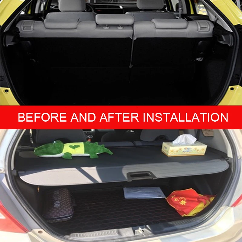 

Car Accessories Rear Boot Trunk Cargo Cover Security Shield Shade Black For Honda FIT/Jazz 2002-2007